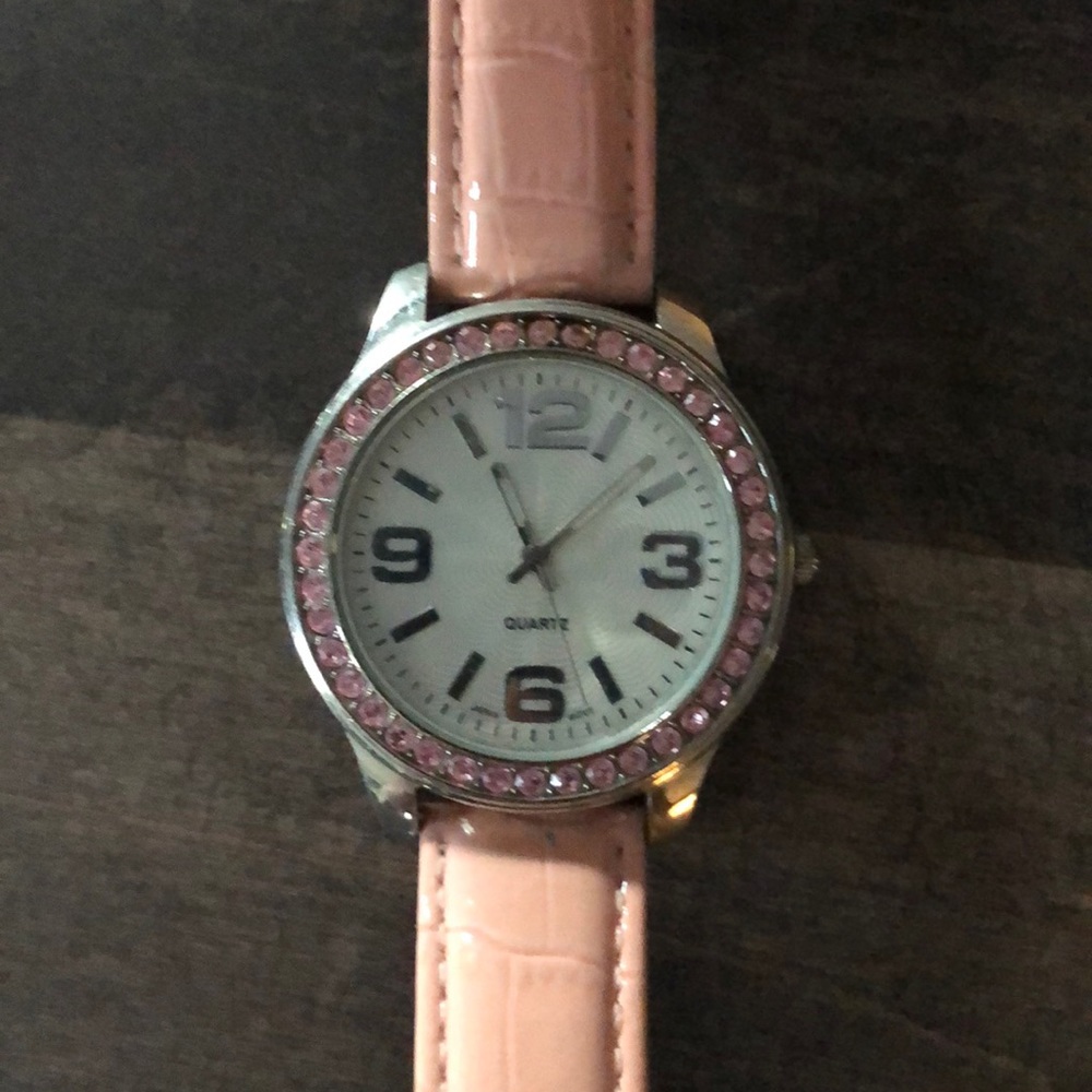 Quartz pink watch